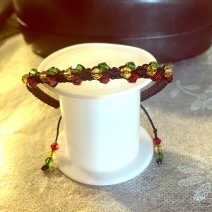 Handmade macrame beaded bracelet